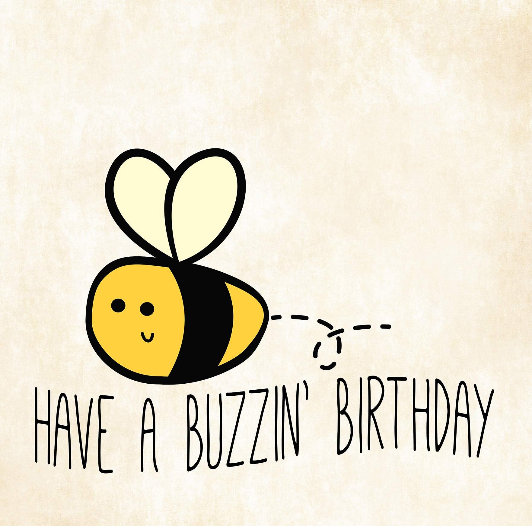 6 Square Bee Birthday Cards by Greetingles. with envelopes. Manchester Bees