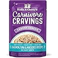 Stella & Chewy's Carnivore Cravings Wet Cat Food Pouches – Grain Free, Protein Rich Meal, Topper or Treat – Salmon, Tuna & Mackerel Recipe (2.8 Ounce Pouches, Case of 24)