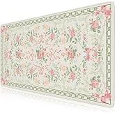 HAOCOO Green Desk Mat, Desk Mat for Desktop 35.4" x15.7" | Cute Computer Mat, Desk Blotter for Keyboard &amp; Mouse, Non-Slip Waterproof Surface with Stitched Edges for Office