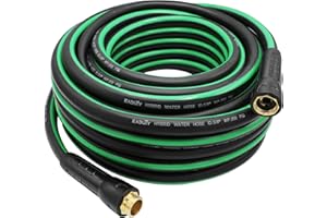 EADUTY Hybrid Garden Hose 5/8 IN. x 75 FT, Heavy Duty, Lightweight, Flexible with Swivel Grip Handle and Solid Brass Fittings
