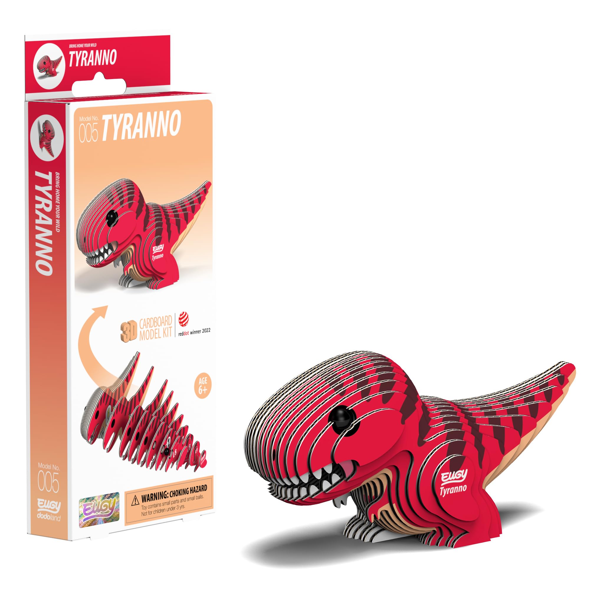 EUGY 3D Tyranno T Rex Dinosaur Model, Craft Kit