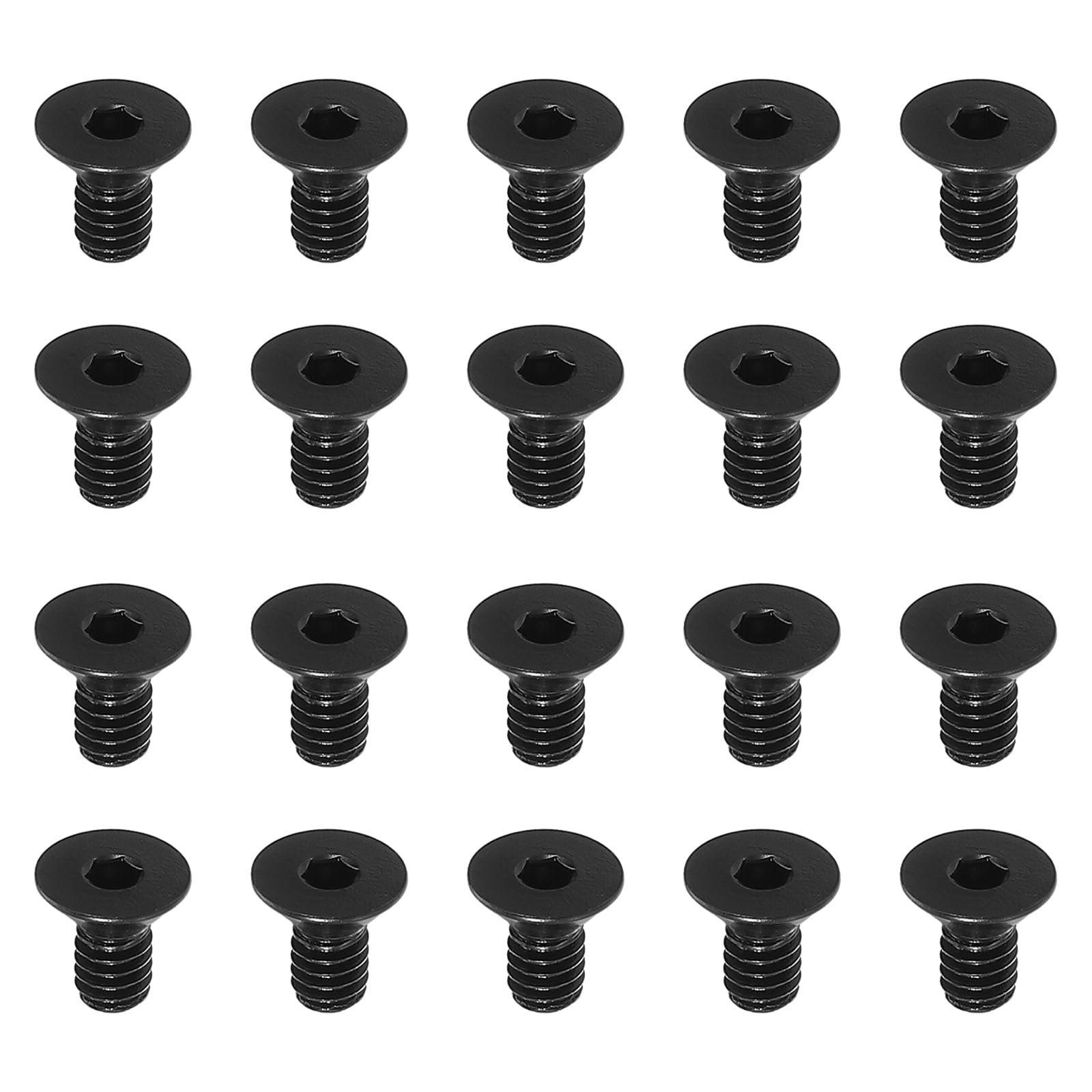 PATIKIL #8-32 x 3/8 Inch Flat Head Socket Cap Screws, 20 Pack Flat Countersunk Bolts Hex Socket Drive Machine Screws Full Thread Coarse Thread UNC Black Oxide Grade 10.9 — image 1