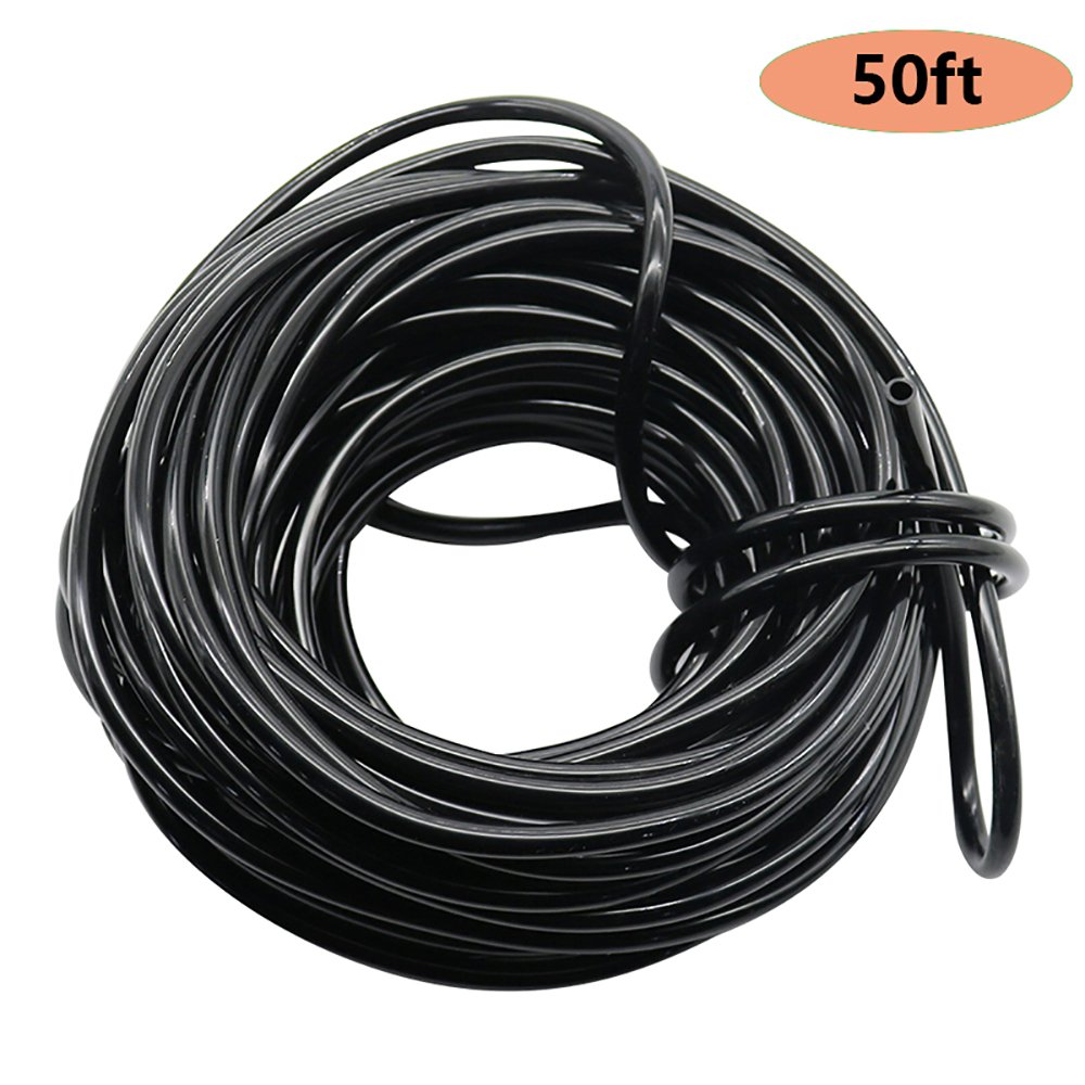 Kalolary 50ft Watering Tubing Hose 1/4 inch Garden Drip Pipe PVC Hose