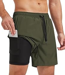 Surenow Men's Athletic Running Shorts Lightweight