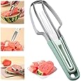 Fantexy 3-in-1 Watermelon Slicer and Popsicle Maker - Stainless Steel Melon Cutter Tool for Camping and Kitchen