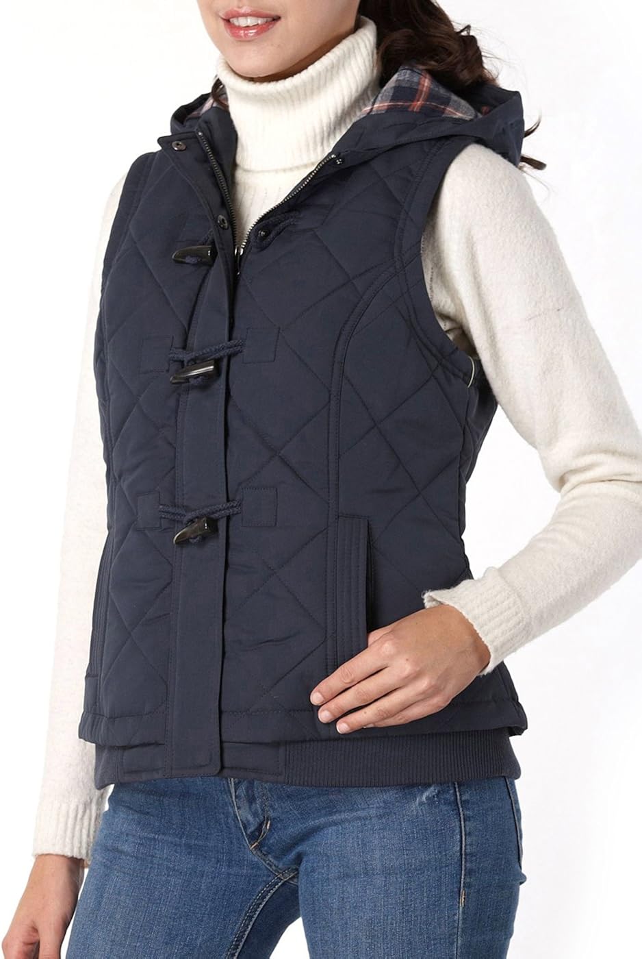 BGSD Women's Quilted Hooded Vest: Clothing