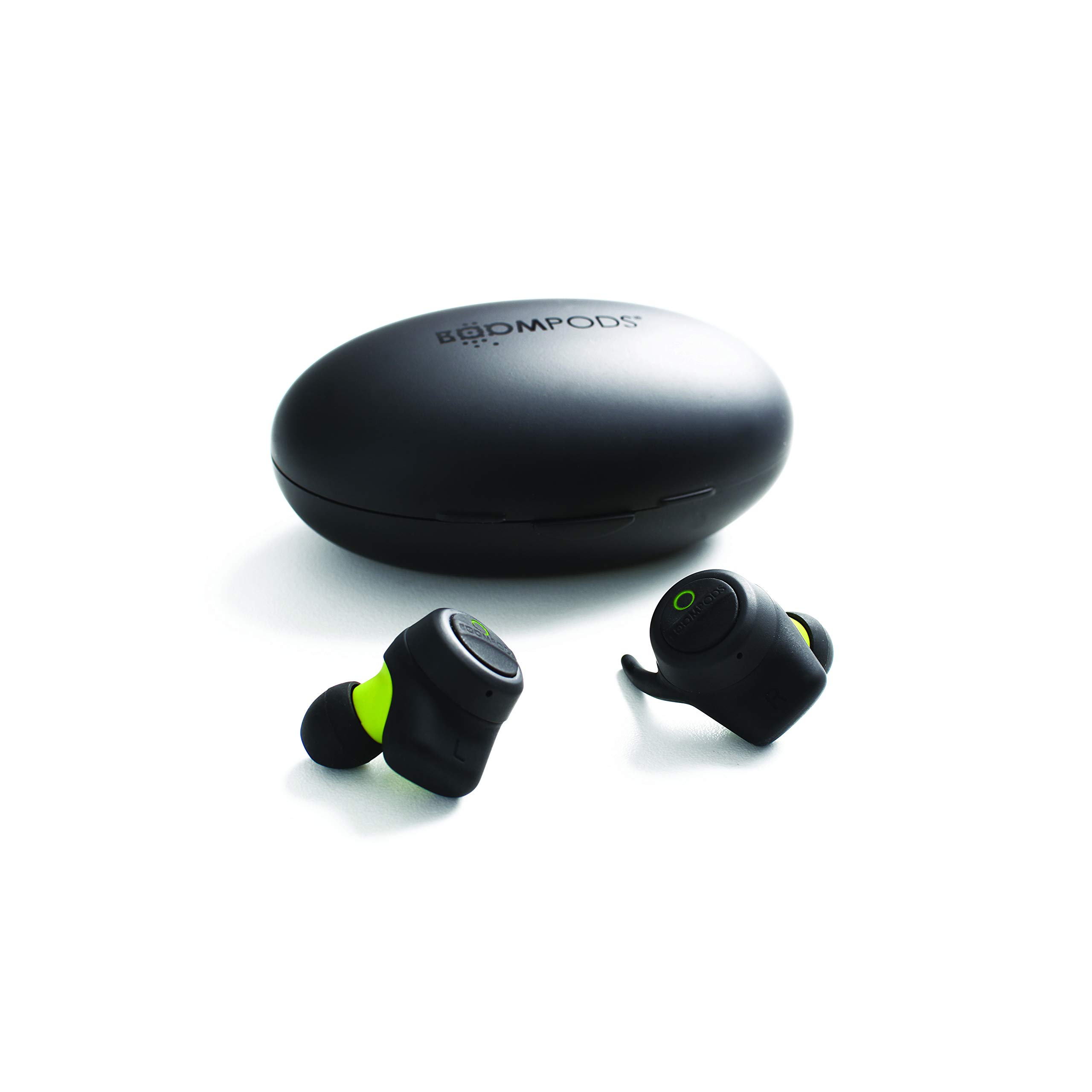 Boompods Boombuds True Wireless Earbuds - Bluetooth Earphones, In Ear Wireless Headphones with Microphone, Ear Buds with IPX4 Waterproof Rating, 5 Hours Playtime, Black