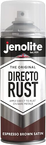 Jenolite Directorust Spray Paint Satin Espresso Brown 400ml Rust Metal
