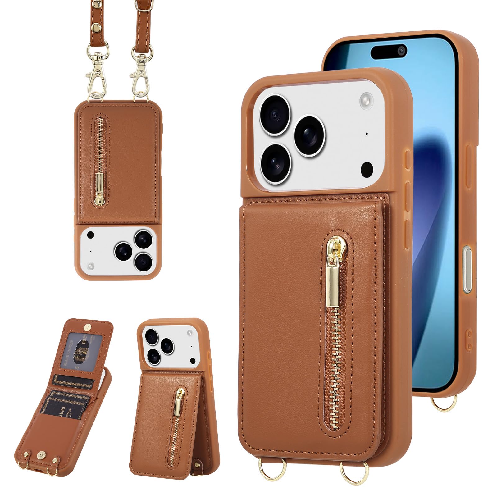 Jcxtrombulous Crossbody Wallet Case for iPhone 17