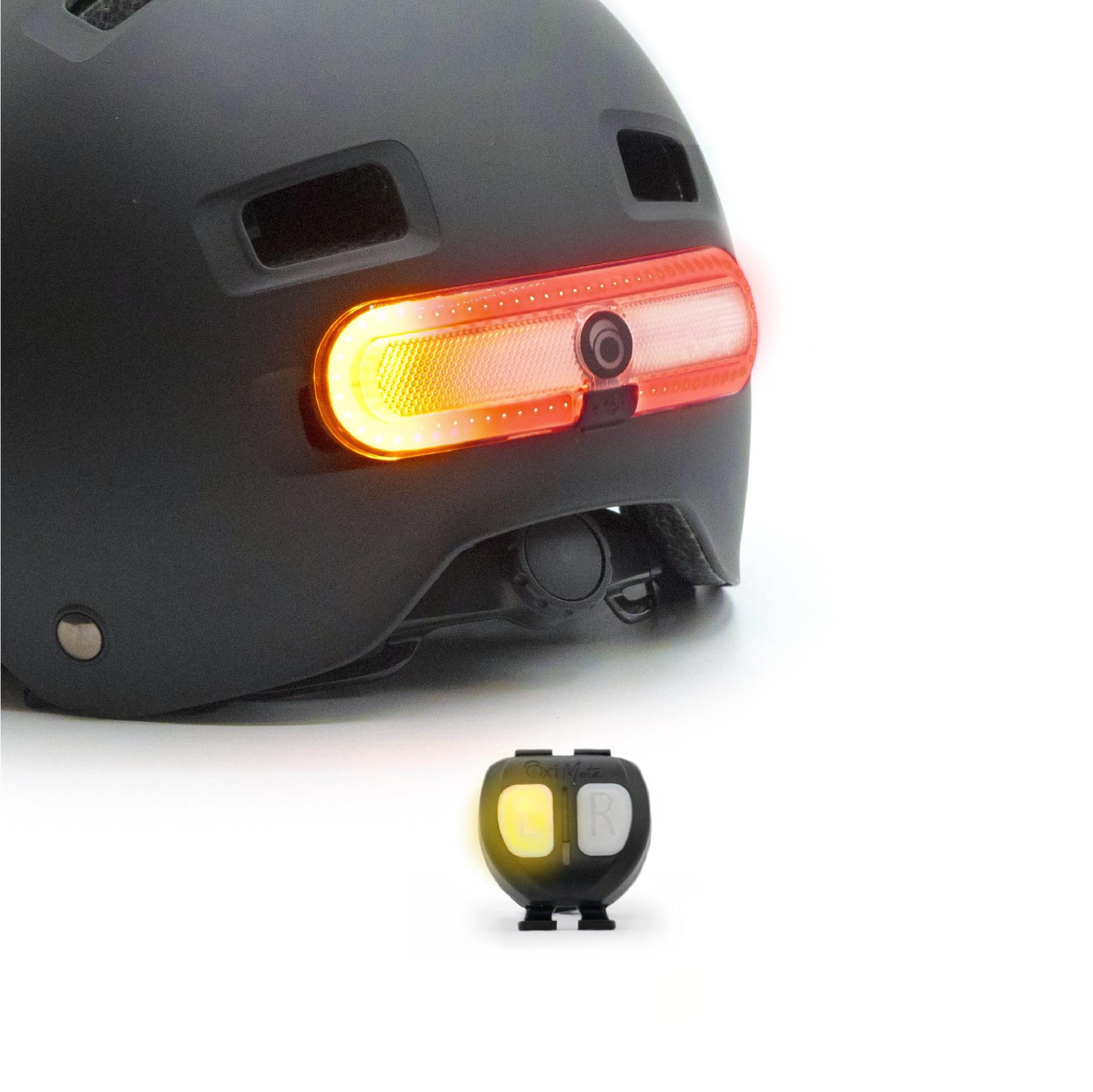 Photo 1 of Overade - Turn Lighting - Right/Left Turn Signals with OxiMote Remote Control for Bicycle, Scooter or Helmet - 5 Red Modes (Light + Remote Control)
