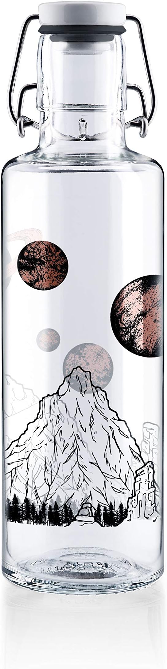 soulbottle 0,6l • The sky is not the limit • drinking bottle made from glass • vegan, plasticfree, sustainable