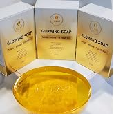 TURMERIC - HONEY - MILK SOAP. Skin Brightening Soap, All Natural, Dark Spots Remover, Acne, Scars, Face and Body 250 g (1)