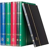 Stamp Album Stockbook by Lighthouse 32-Black Page Stamp Stock book LS2/16 Black (Size: 6 1/2"x 9")