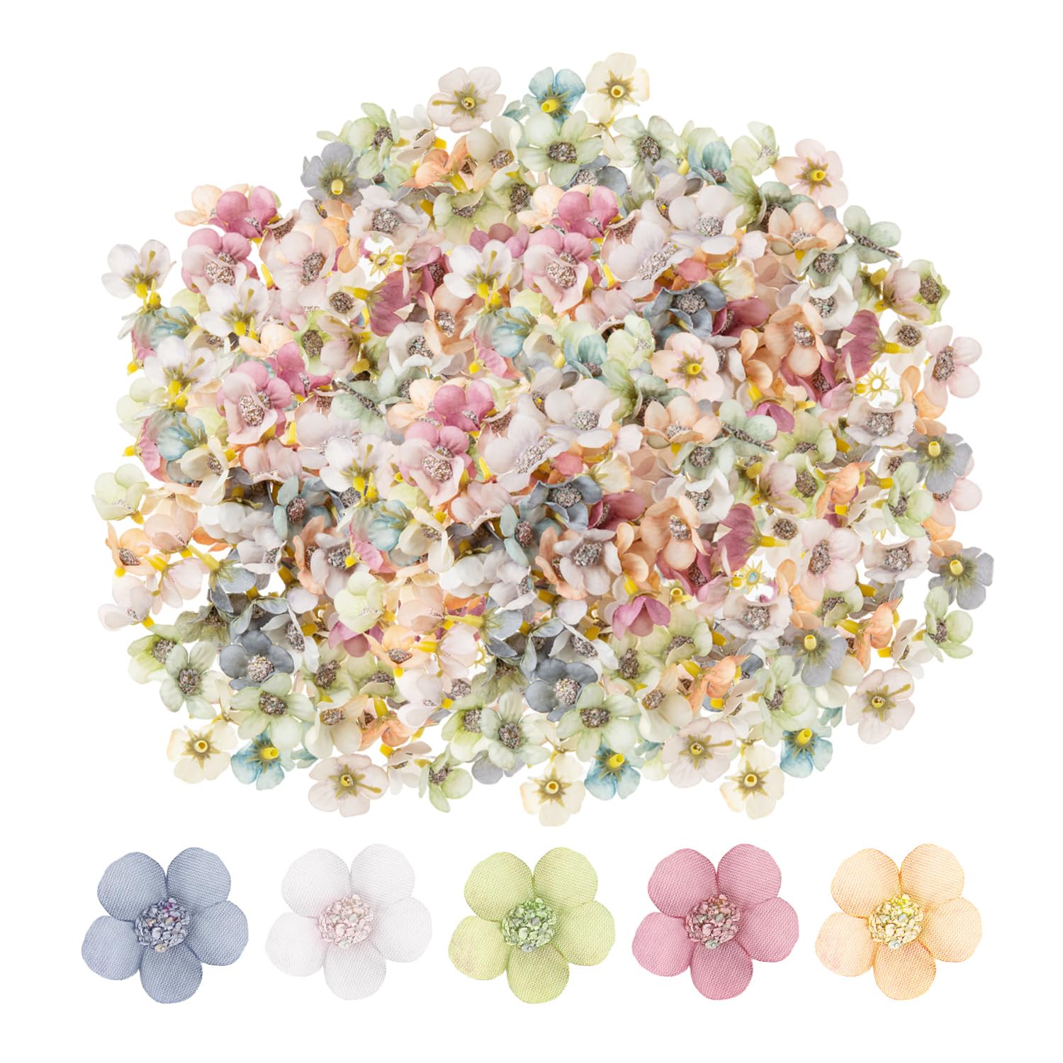 150 Handmade Paper Flowers - Artificial Daisy for Crafts, Wedding Decoration and DIY Projects