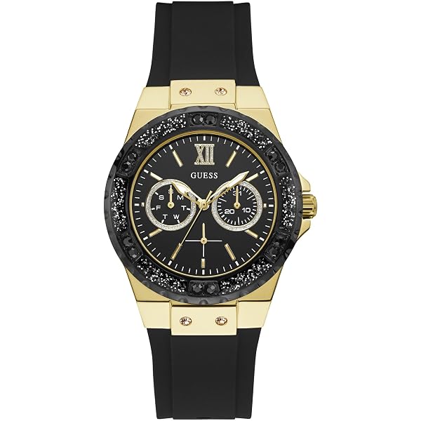 Guess Watch Womens Crystal Accents Stainless‎ Steel Black Guess Ladies Stainless Steel Watch Black W95040L2 – Rafaelos main image 4