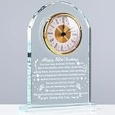 Arikyrist Happy 50th Birthday Gifts for Women Men 50th Birthday Decorations for Her Him Crystal Quartz Clock Gifts Ideas for 50 Years Old Mom Dad Wife Husband Born in 1975