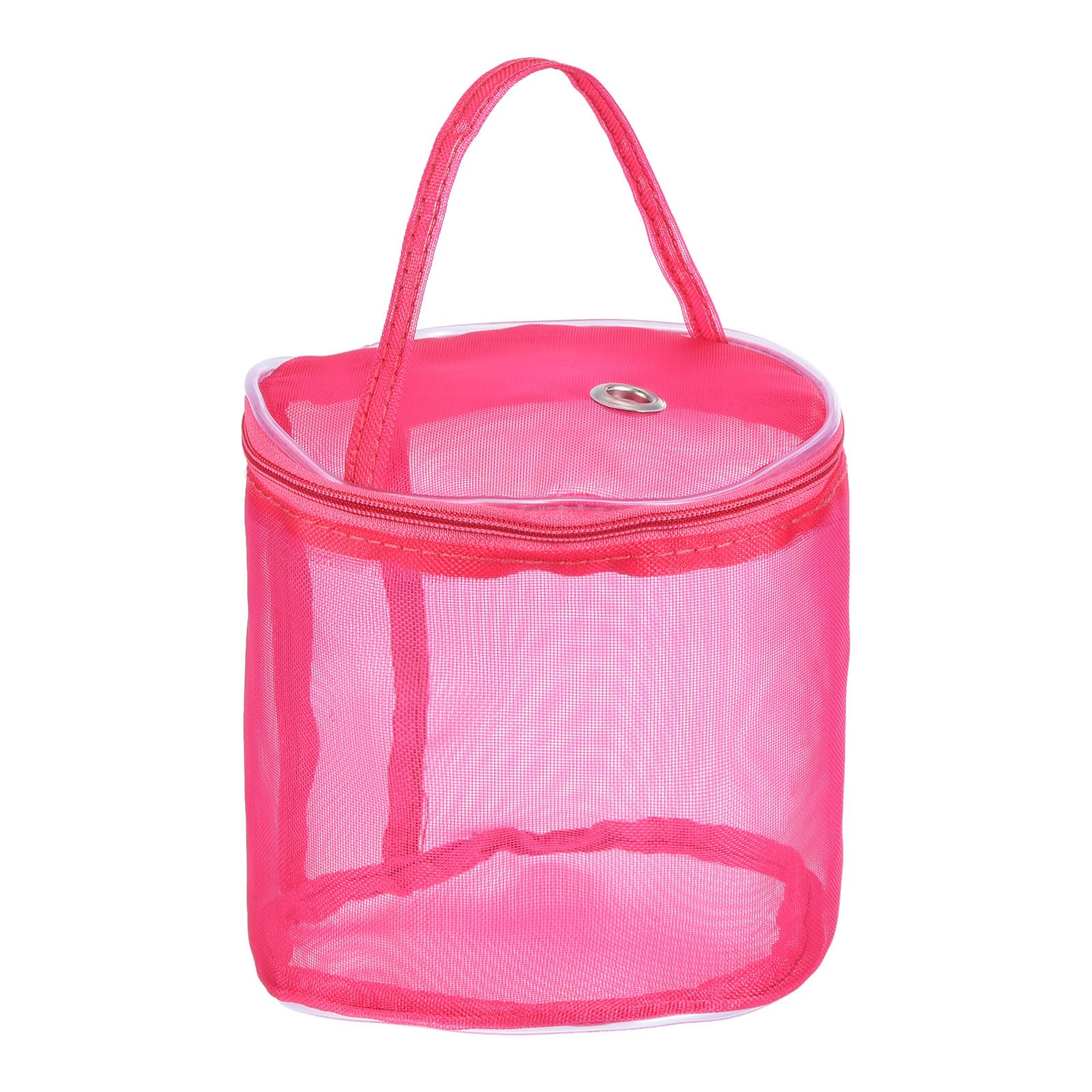 PATIKIL Yarn Storage Bag, Portable Crochet Knitting Bag Case Skein Ball Holder Mesh Basket Organizer Crocheting Tote for Sewing Craft Projects, Red