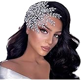 TRiXY Wedding Headband Bridal Hair Pieces Rhinestone Hair Accessories for Brides and Bridesmaids Party Headpieces for Women Silver HP438