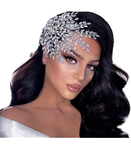 Amazon.com : HONGMEI Bridal Rhinestone Headpiece for Wedding  display picture 3