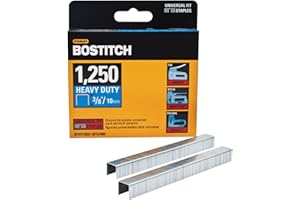 BOSTITCH Staples, Heavy Duty, 3/8 Inch, 1250 Piece (BTHT73531)