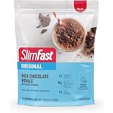 SlimFast Meal Replacement Powder, Original Rich Chocolate Royale, Weight Loss Shake Mix, 10g of Protein, 52 Servings (Packaging May Vary)
