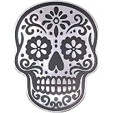Shine On Sugar Skull/Calavera Chrome Car Emblem | 3D Auto Badge