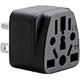 Unidapt US Canada Travel Plug Adapter EU/UK/AU/in/CN/JP/Asia/Italy/Brazil to USA Type B, Unidapt Grounded USA Canada Wall Plu