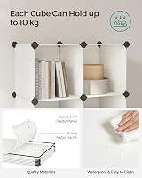 SONGMICS Modular Shoe Cabinet 16 Cubes Cream White LPC442M01 view 4