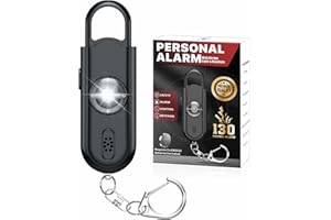 Softvox Safe Sound Personal Alarm –130dB Loud Siren with Strobe LED Light - Flashlight with Emergency Whistle - Safe Sound Device, Hand Held Safety Siren Help Elders/Kids Emergency Call