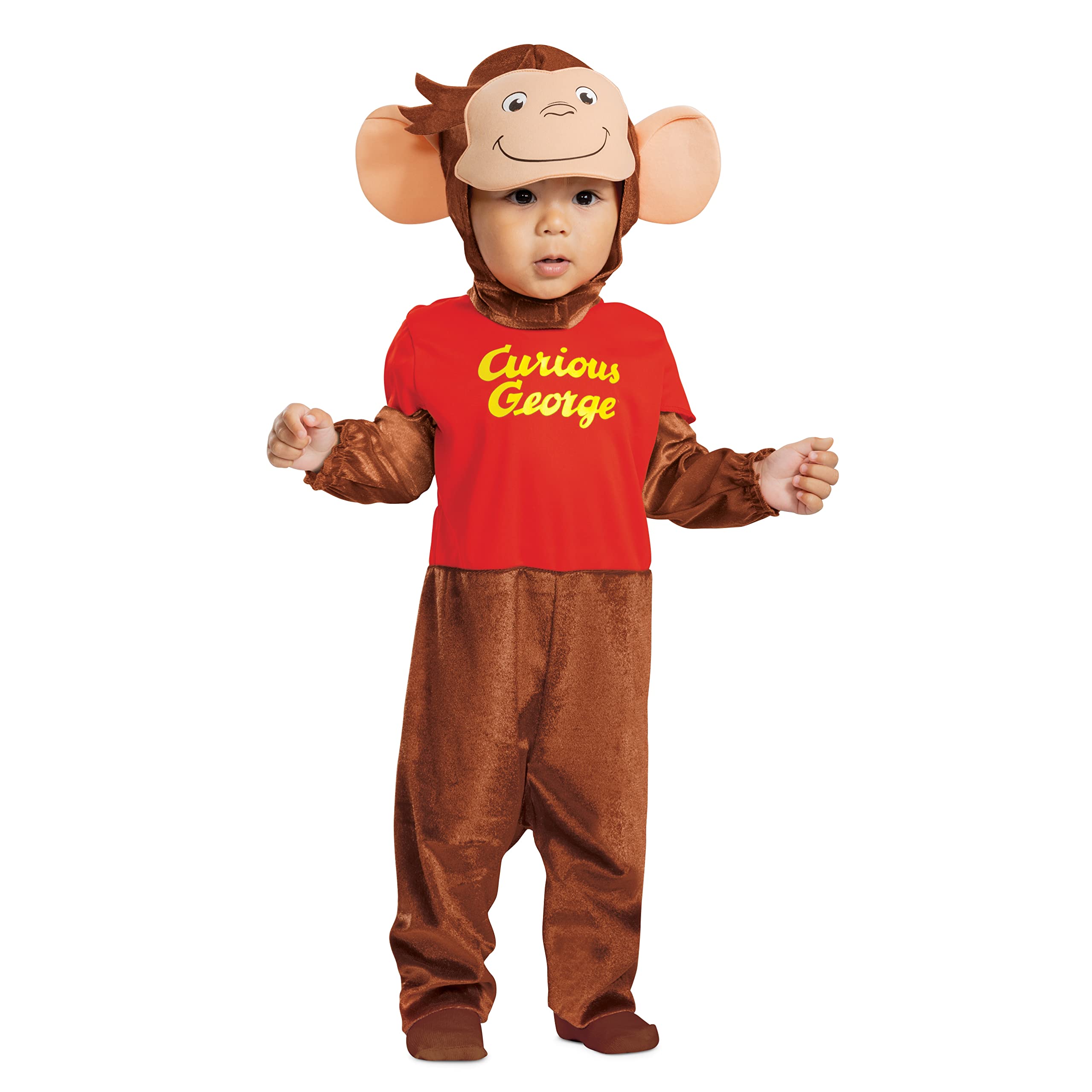 Photo 1 of *** MISSING PCS *** Disguise Curious George Costume for Kids, Official Curious George Costume, Toddler Size Small (2T)
