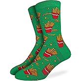 Good Luck Sock Men's French Fries Socks, Adult, Shoe Size 7-12
