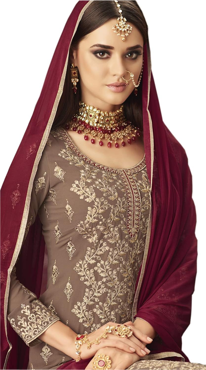 dresser women's faux georgette sharara salwar suit