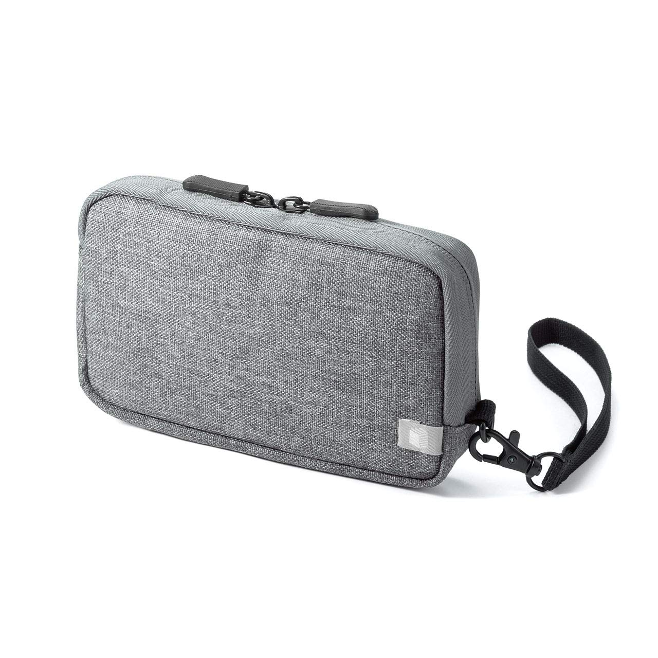 サンワダイレクト ガジェットポーチ 薄型 旅行 出張 便利グッズ 収納ポーチ Sサイズ グレー 200-BAGIN012GY商品画像