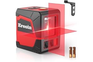 EREOIN Laser Level Self-leveling Red Cross laser tool with vertical and horizontal lines,360 degree rotation self-leveling mode&IP54 waterproof for Picture Hanging Indoor & Outdoor