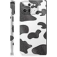 Glossy Glitter Phone Skin Compatible with Google Pixel 9 Pro Fold - Cow Print - Premium 3M Vinyl Protective Wrap Decal Cover | Crafted in The USA by MightySkins