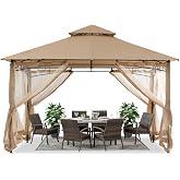 ABCCANOPY 12 Ft. W X 10 Ft. D Steel Patio Gazebo The Soft Roof Gazebos & Reviews