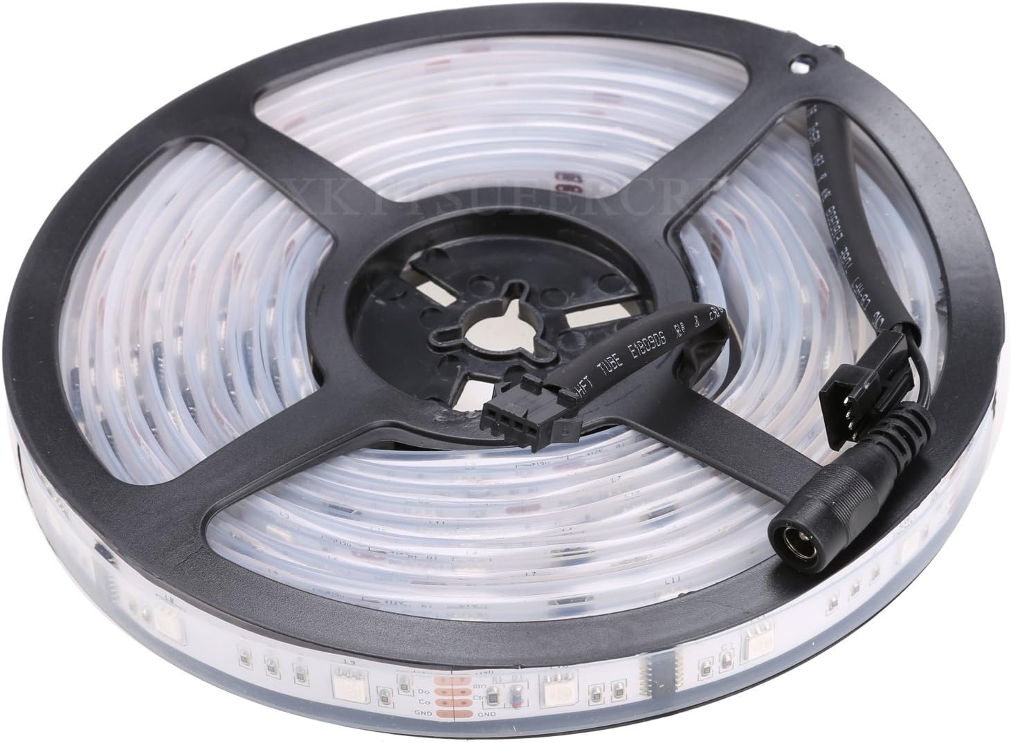 XKTTSUEERCRR 5M(16.4Ft) 5050 SMD 150 LEDs 6803 IC Chip LED Strip IP 67 Waterproof Light Magic Dream Color for Home and Party Decrotion(Only Strip)