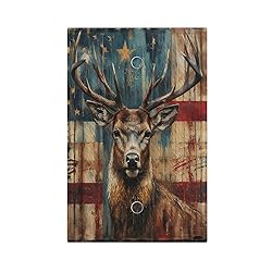 Xuejiaku Light Switch Cover Rustic Elk Deer Vintage