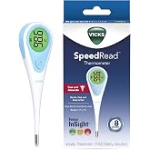Vicks SpeedRead Digital Thermometer for Baby, Kids &amp; Adults | Color-Coded Readings in 8 seconds, Oral, Baby Rectal Thermometer or Under The Arm, Water Resistant