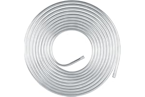 MuHize 3/8 Inch Aluminum Tube, 25 ft 3/8" Hard Fuel Line, Flexible Metal Tubing, Easy to Bend and Corrosion Resistance, Use In Plumbing Fuel Systems, Oil Systems, Water Systems And Air Systems