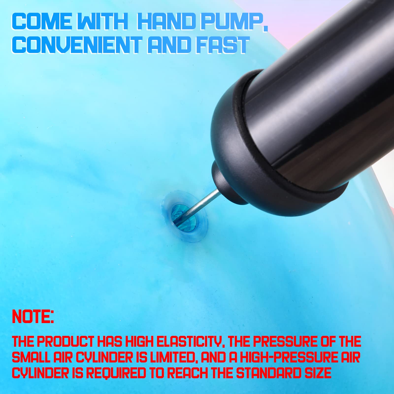 Chumia 18 Inch Fun Bouncy Balls 5 Pcs Rubber Inflatable Beach Ball Bouncing Sensory Playballs with Hand Air Pump for Park Backyard Beach Indoor Outdoor Party Favors