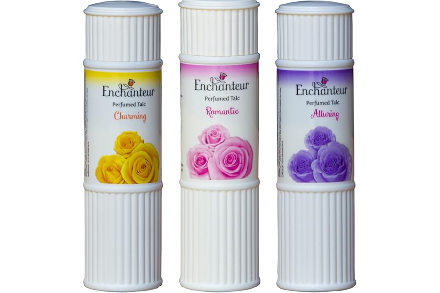 Enchanteur Perfumed Body Talcum Powder Charming, Romantic & Alluring Scent (Pack of 3 X 100 g.) by Enchanteur