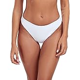RELLECIGA Women's Cheeky Mid Waisted High Cut Bikini Bottoms