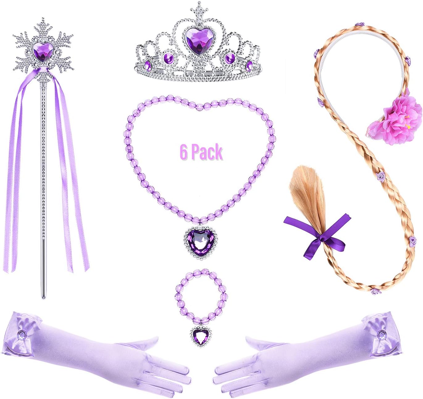 Princess Costume Accessories Set for Toddler Girls Dress Up Party
