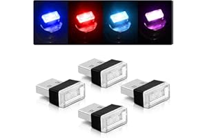 SOMUCH 4PCS USB LED Car Interior Lights - Mini Plug-in Auto Atmosphere Lamps, Universal Car Interior Accessories USB Night Lights (Purple/Blue/Red/Ice Blue)