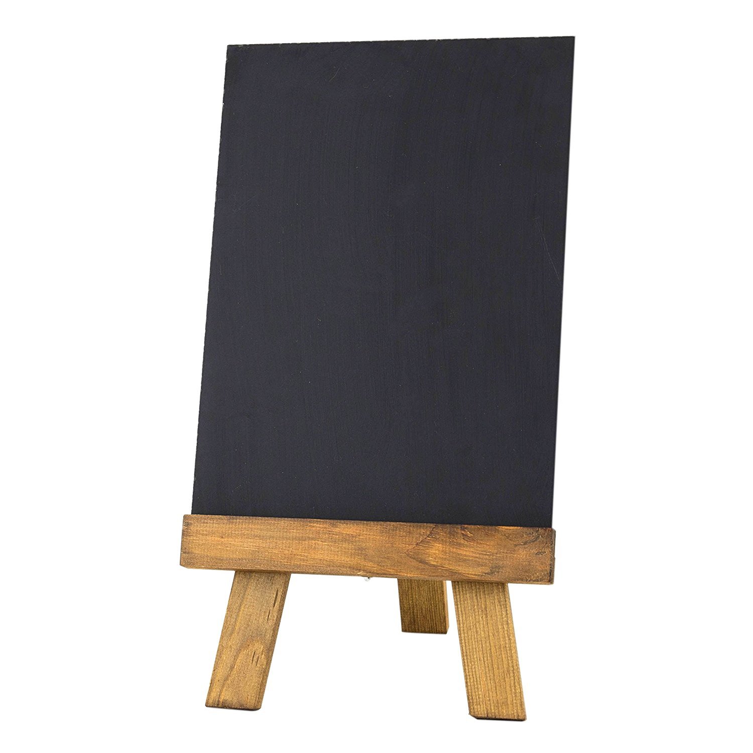 Chalkboards UK WC127 Table Top Easel and Blackboard, Wood, Dark Oak, 29.7 x 21 x 0.6 cm