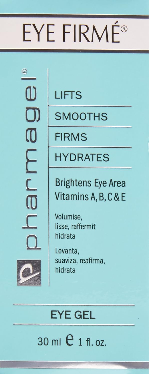 Pharmagel Eye Firme | Eye Gel for Natural Firming, Puffiness, and Wrinkles | Dark Circles Under Eye Treatment | Under Eye Bags Treatment - 1 fl oz: Beauty