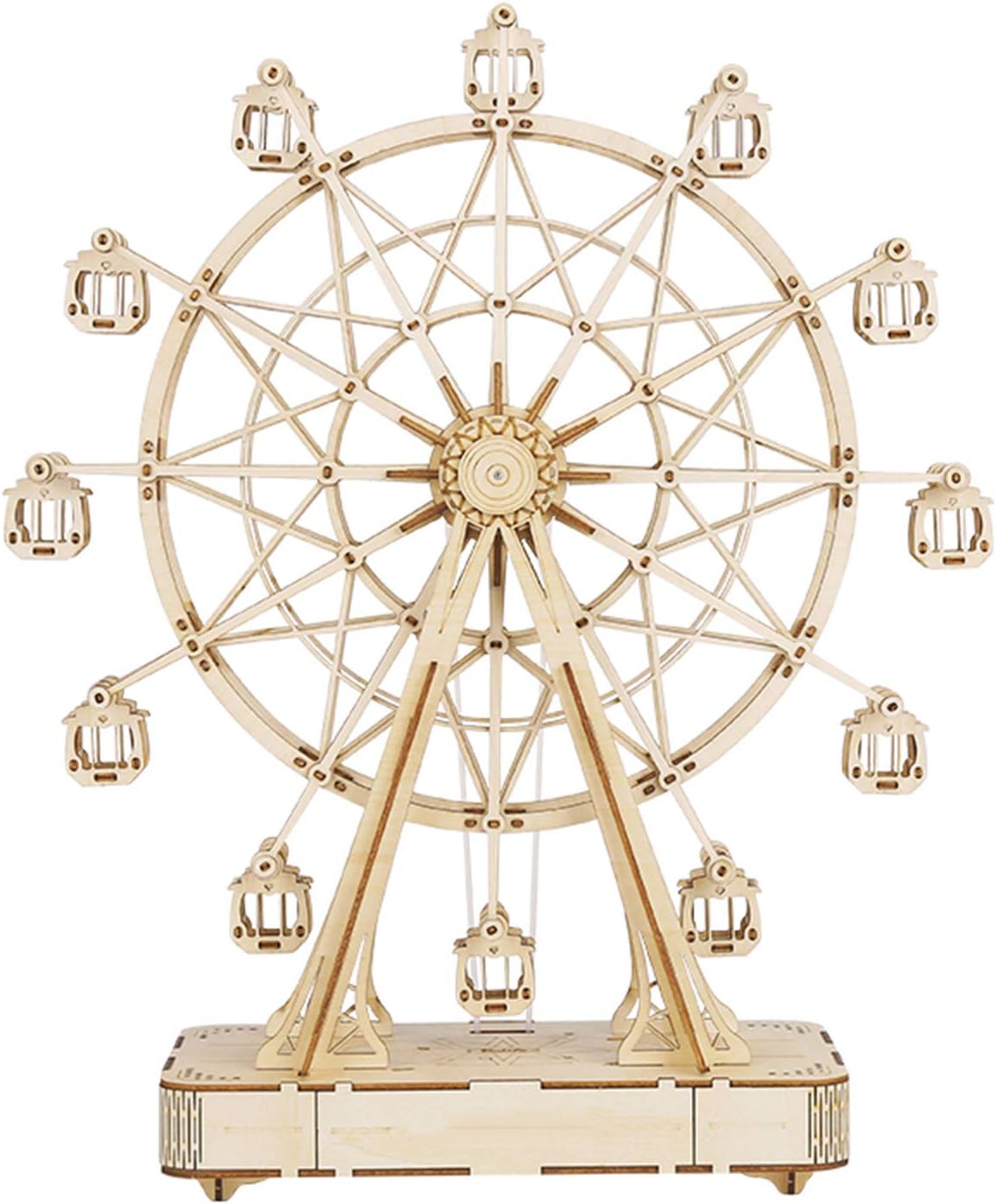Amazon Co Jp 3dパズル観覧車オルゴールモデルキット10代と大人のための誕生日プレゼントゴージャスな家の装飾 ホーム キッチン