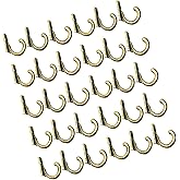 DD-life 30pc Vintage Bronze Wall Mounted Single Hook Hangers,Wall Hooks,Hooks for Hanging with 30 Pieces Screws for Jewelry, Keys, Hats and Other Small Items.