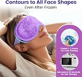 NEWGO Cooling Eye Mask Reusable Gel Hot Cold Therapy Purple view 6